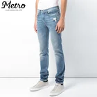 Custom brand blue cotton stretch mens denim jeans
