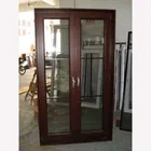 Double Solid Wood Glass Door with Good Insulation