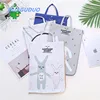 New arrival korean stationery price lists cartoon printing oxford zipper file folder for interview zipper travel document bag