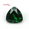 Synthetic Green Emerald Trillion Cut Rough CZ Stone