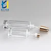 30ml Cosmetic Mini Cuboid Glass Perfume Bottle With Golden Spray 50ml 110ml
