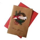 Wholesale handmade custom 3D printing birthday christmas happy new year greeting card
