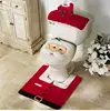 3pcs Fancy Santa Claus Rug Bathroom Toilet Seat Contour Rug Christmas Decoration Navidad Xmas Party Supplies New Year 2019