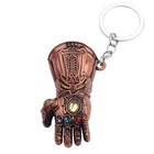 New Marvel Avengers 3 Thanos Infinity Glove Gauntlet Keychain Anime Key Ring