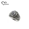 3D cad custom united states mens military ring with black gemstone for air forces