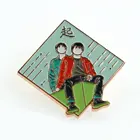 Professional metal enamel pin badge decorative lapel pin with glitter