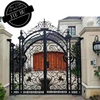 Best price European style latest modern stylish house wrought iron entrance gates lowest cost yard gates for sale