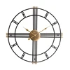 China wholesale Antique Brass Large European Retro Handmade Iron Decorative Wall Clock
