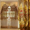Home textile luxury embroidery lace curtain fabric made in China