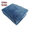 Super soft 100% polyester solid plain flannel fleece jacquard embossed fabric cloths