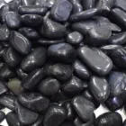 China Cheap Garden decoration Black Polished Thin Pebble Stone