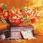 GX7960 still life 40x50cm flower paint by number kits oil painting for home decor