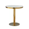 stainless steel edge granite restaurant round table for 2 people