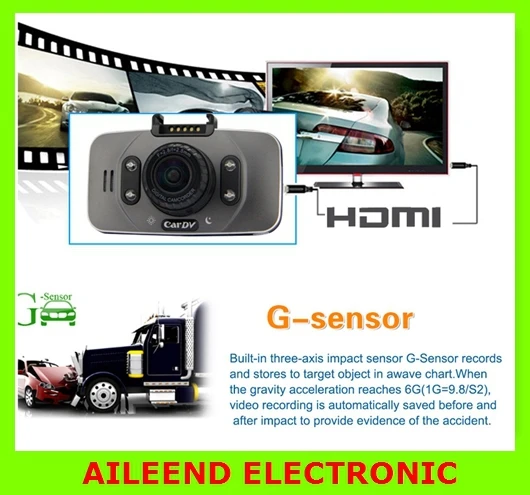 Ambarella 2.7" LCD 1080P Full HD Car DVR Recorder Camera GF100 170 Wide Angle 4X Zoom G-sensor Night Vision SOS Motion Detection