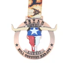 custom designed antique brass with brushed nickel karate metal medals
