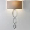 Modern Style Unique Design Hotel Indoor Bedside Reading Fixture Brushed Nickel Steel Rings Headboard Wall Sconce