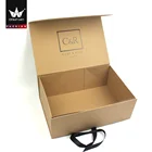 Luxury Decorative Brown Kraft Folding Gift Paper Box Crownwin Packaging