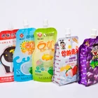 clear drink laminated plastic packing bag,reusable liquid aluminum foil stand up juice pouch bag with spout
