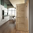 Prettywood Latest Fire Rated Internal Kitchen 4 Panel Design Veneer Wood Door