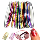 Nail Stickers Designer Nail Art 40 Colors Roll Nail Striping Tape Line Self-Adhesive Stickers Nail Art
