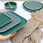 Oven Safe Modern Design European Style Bone China Plate Cup and Saucer Dinner Set