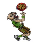 custom basketball club logo back number applique embroidery patch basketball textile key hung souvenirs woven patch