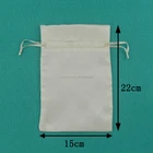 Professional custom light color satin jewelry drawstring gift pouch bag with logo printing