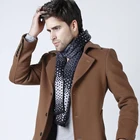 Basic style top quality 100% pure silk jacquard scarf for men's ladies
