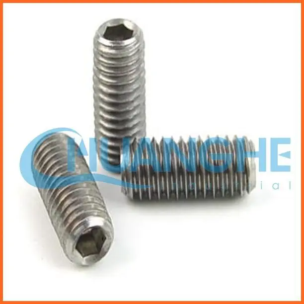 China Supplier Stinless Steel 304 Nylon Patch Hexagon Socket Set Screw