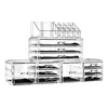 Transparent Clear Large Size 4 Piece Home Acrylic drawer Jewelry and Cosmetic Storage Boxes Makeup Organizer Set