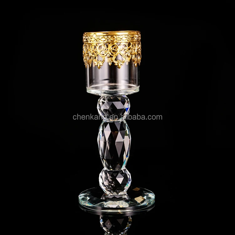 cheap wedding gift crystal candle holder glass candlesticks