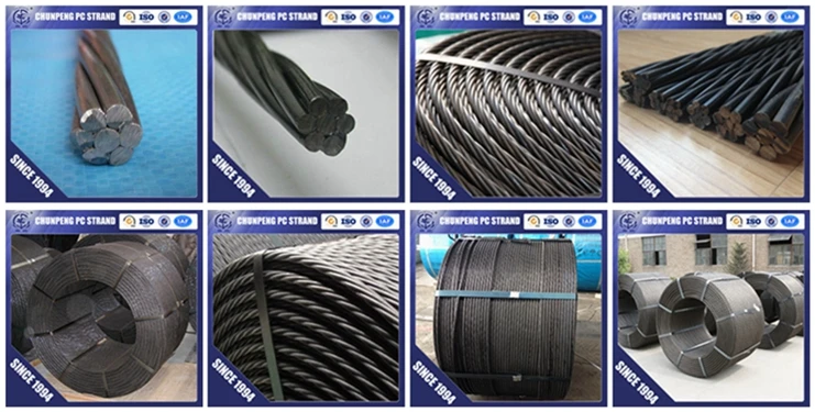 metal building material Prestressed Steel Strand 1860Mpa low relaxation concrete strand