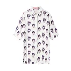 Casual printed women knitting patterns blouse designs for fat ladies