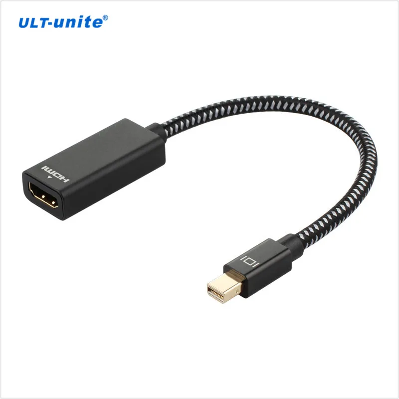 Amazon Bestseller High Quality Gold Plated Aluminum Alloy Braided Slim Soft 1080P 4K 60Hz Mini DisplayPort to HDMI Adapter - ANKUX.COM