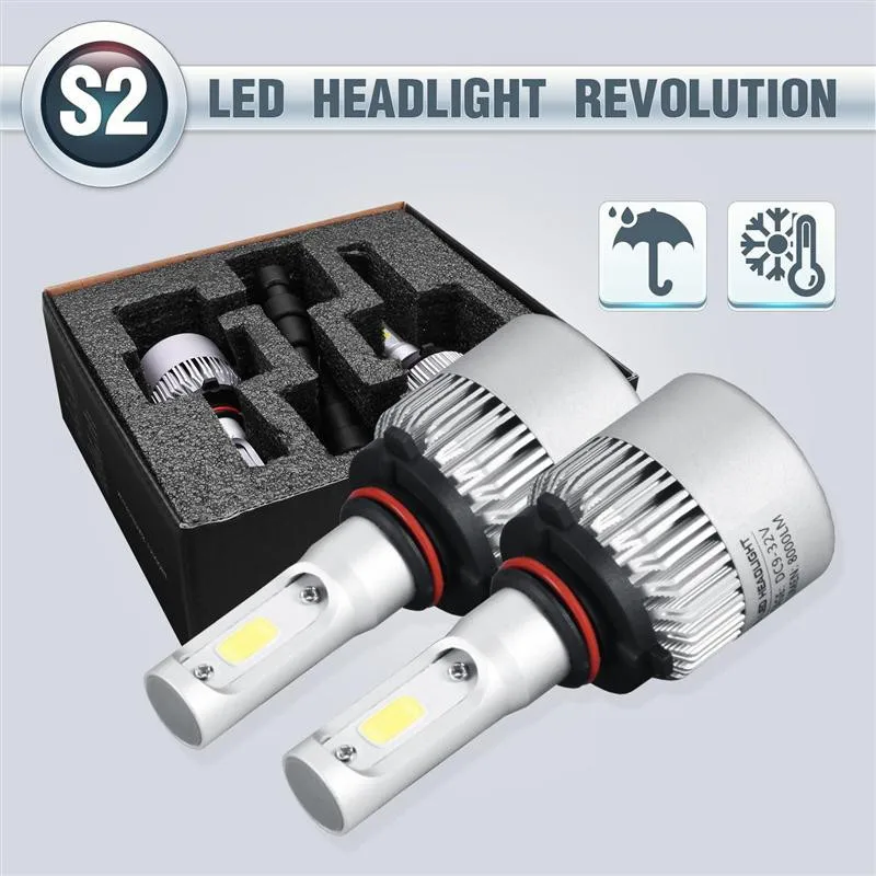 Factory price auto lighting 72W 6500K S2 headlamp bulb led lights COB h4 h11 h13 h7 LED car headlight 9006 9005 led bulb light