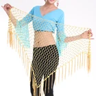 2015 Trendy black New Belly Dance knit Hip Scarf Stelisy
