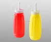 clear squeeze condiment salad ketchup plastic sauce bottle with food grade
