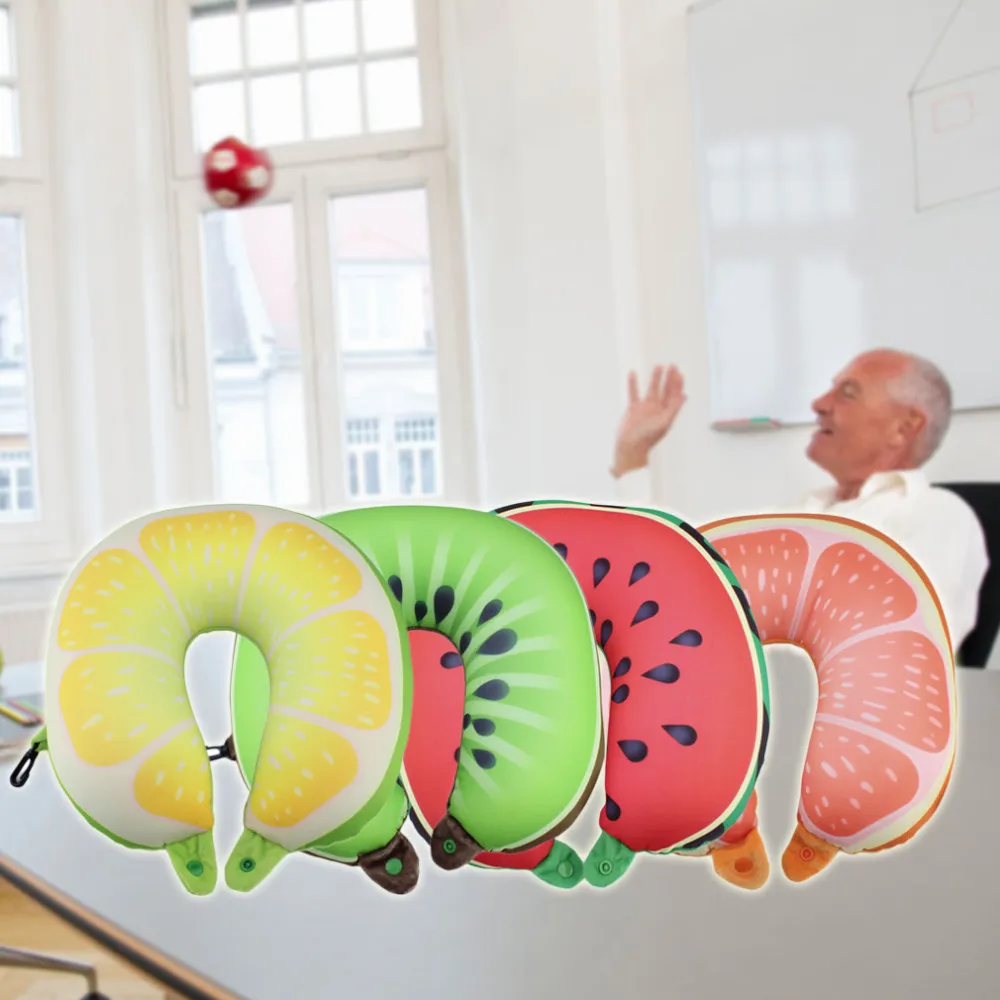 Fruit U Shaped Pillow Cushion Nanoparticles Neck Pillow Car Travel Pillow