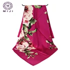Girl elegant 100% silk hijab hand painted silk scarf