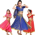 Elegant Kid&Children Indian Egyptian Belly Dance Shiny Costumes Set Outfit