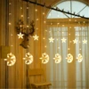 Classical LED ramadan decorations light moon and star string lights