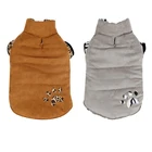 Cheap Wholesale Warm Dog Winter Coat Designer Reversible Suede Cotton Large Pet Clothes For Dog