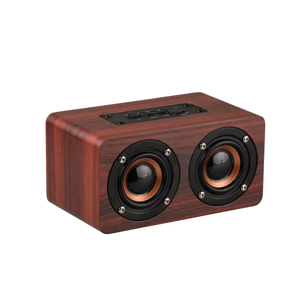 Portable 10W Bluetooth HiFi Sound Wooden Speaker Support TF Card AUX Handsfree Wireless Stereo Speaker - ANKUX.COM