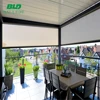 Privacy protection remote control vertical curtain motorised zip screen blinds