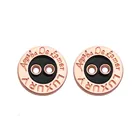 Quan zhou shishi engraved rose gold brand logo custom sewing metal 2 hole buttons for shirt