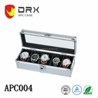 DRX Custom Transparent Lid Aluminum Carrying Display Case Watch Display Box