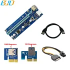 009S 6 Pin Riser PCI-E 1X to 16X Riser Card with 60cm USB 3.0 Cable and SATA to 6pin Power Cable