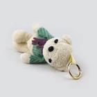 Custom Souvenir Lovely Plush Toy Metal Ring Key Chain