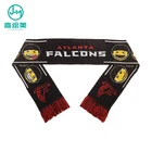 China factory thick knit football scarf design ,soccer fan scarf