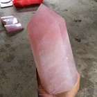 Wholesale Big Natural Rose Quartz Crystal Wand Pink Stone Crystal Point